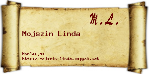 Mojszin Linda névjegykártya